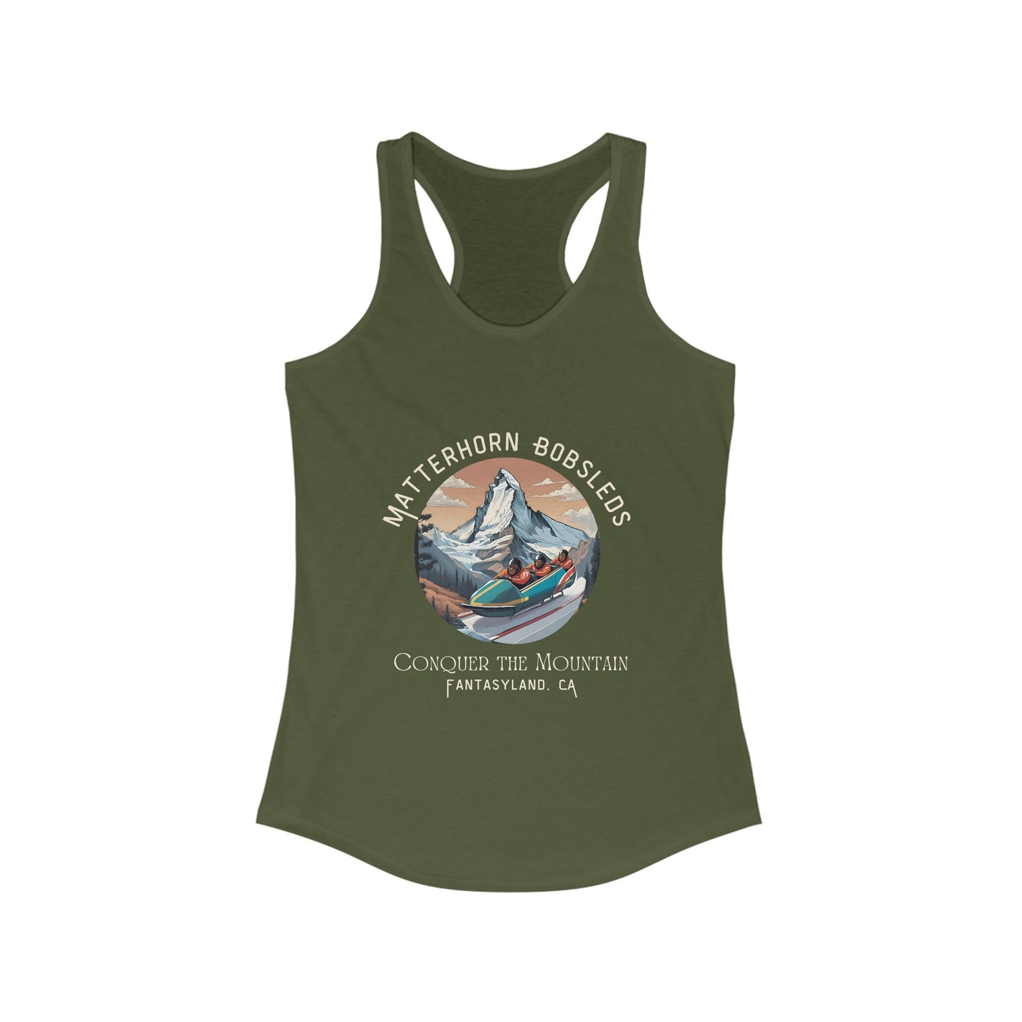 Racerback Tank - Vintage Matterhorn Bobsleds Disneyland Tee