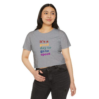 Crop Top, Epcot Inspired Festival Wear, Women's Disney Shirt, Subtle Disney Design, Good Day to go to Epcot, Epcot Theme Park Apparel