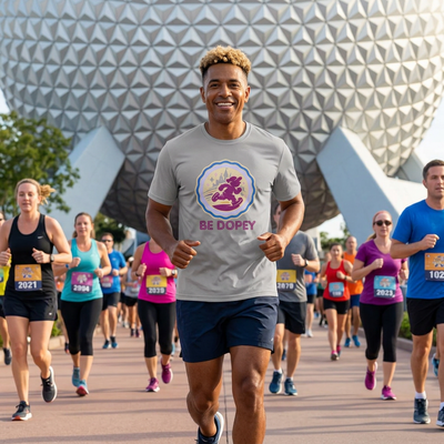 👟 “Be Dopey” SPF50 Performance Tee — For the 48.6‑Mile Icons