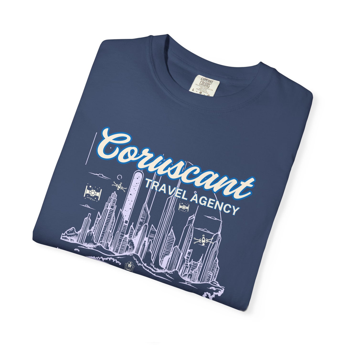 Adventure Awaits: Coruscant Travel Agency Ivory T-Shirt