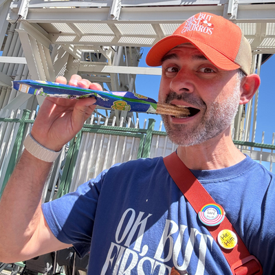 Churros Disney trucker hat orange