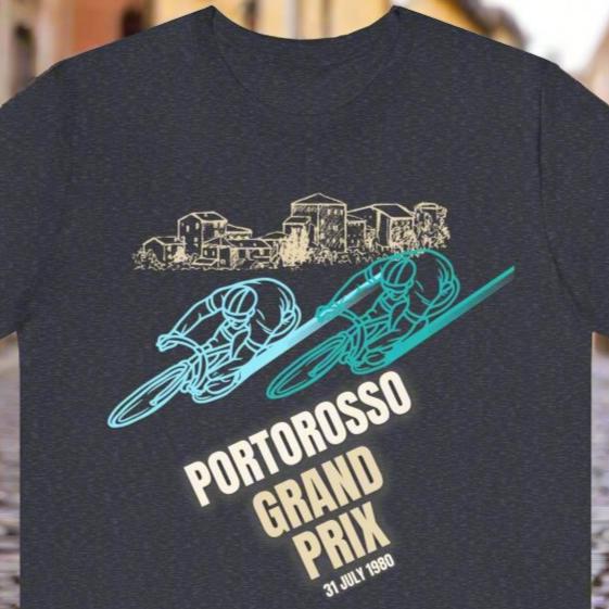 Luca Pixar Portorosso Bicycle Grand Prix t shirt Heather grey