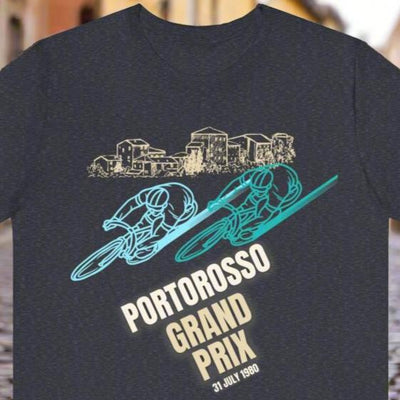 Luca Pixar Portorosso Bicycle Grand Prix t shirt Heather grey