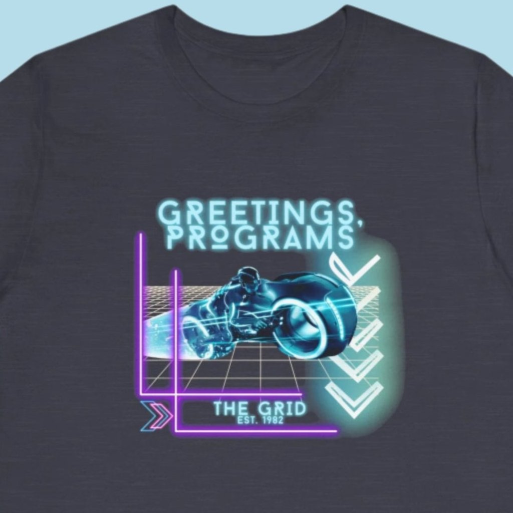 tron disney tee shirt flat lay1