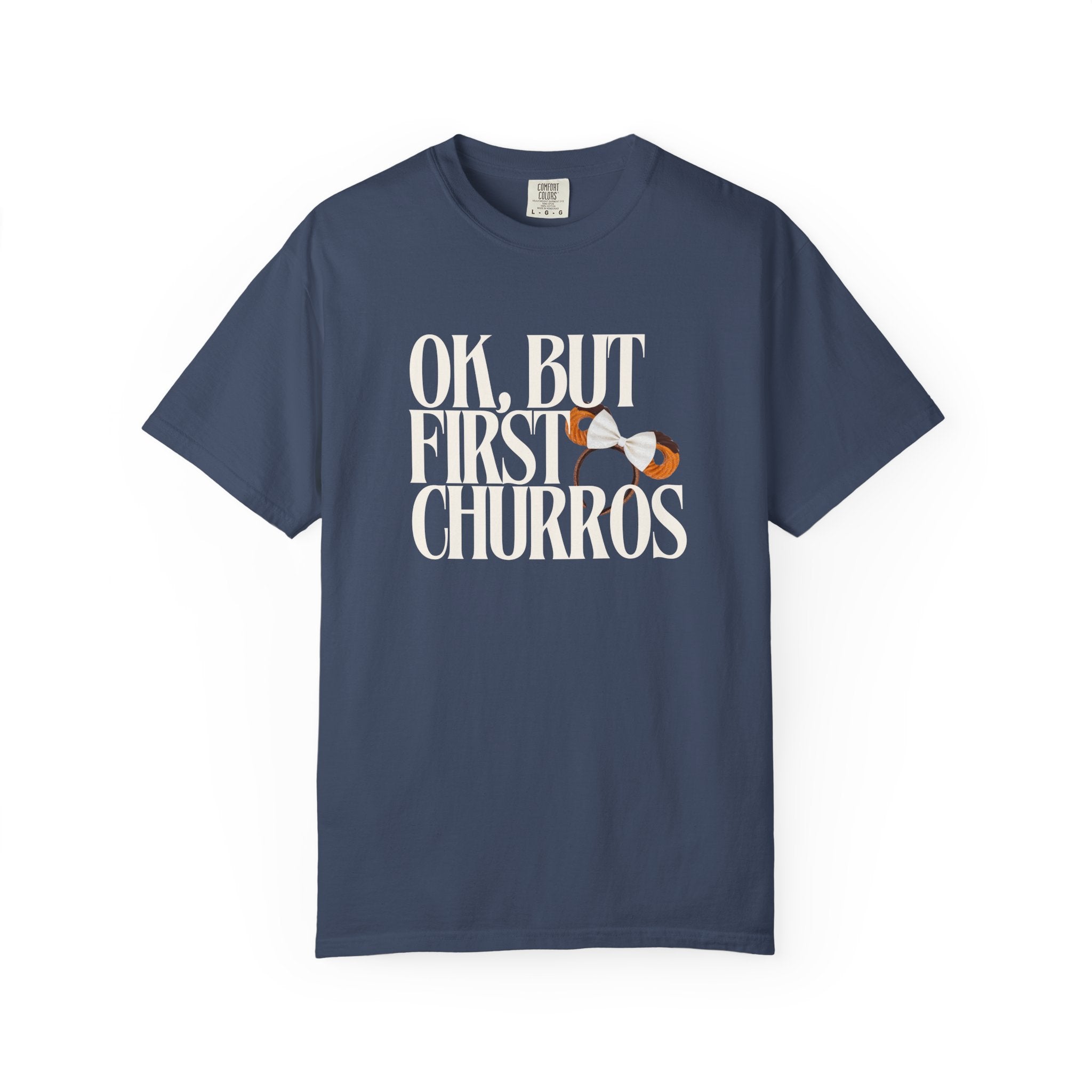 Subtle Disney Parks Garment-Dyed T-shirt - 'OK, But First Churros'