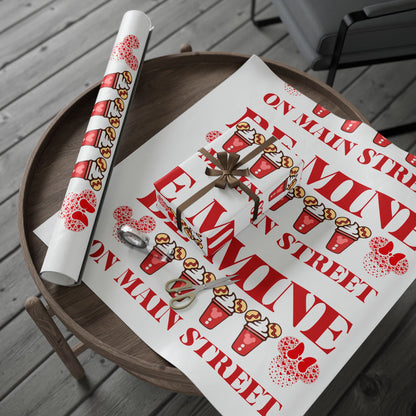 Be Mine On Main Street Valentines Wrapping Paper