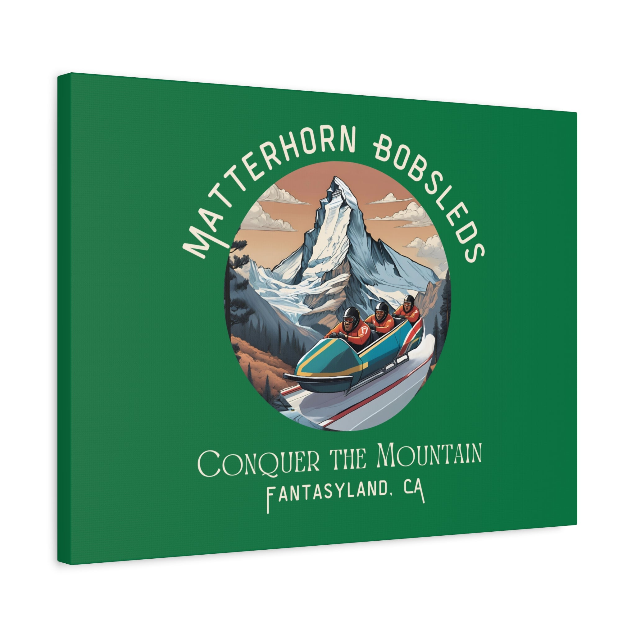 Matterhorn Bobsleds Matte Canvas, Stretched, 1.25"