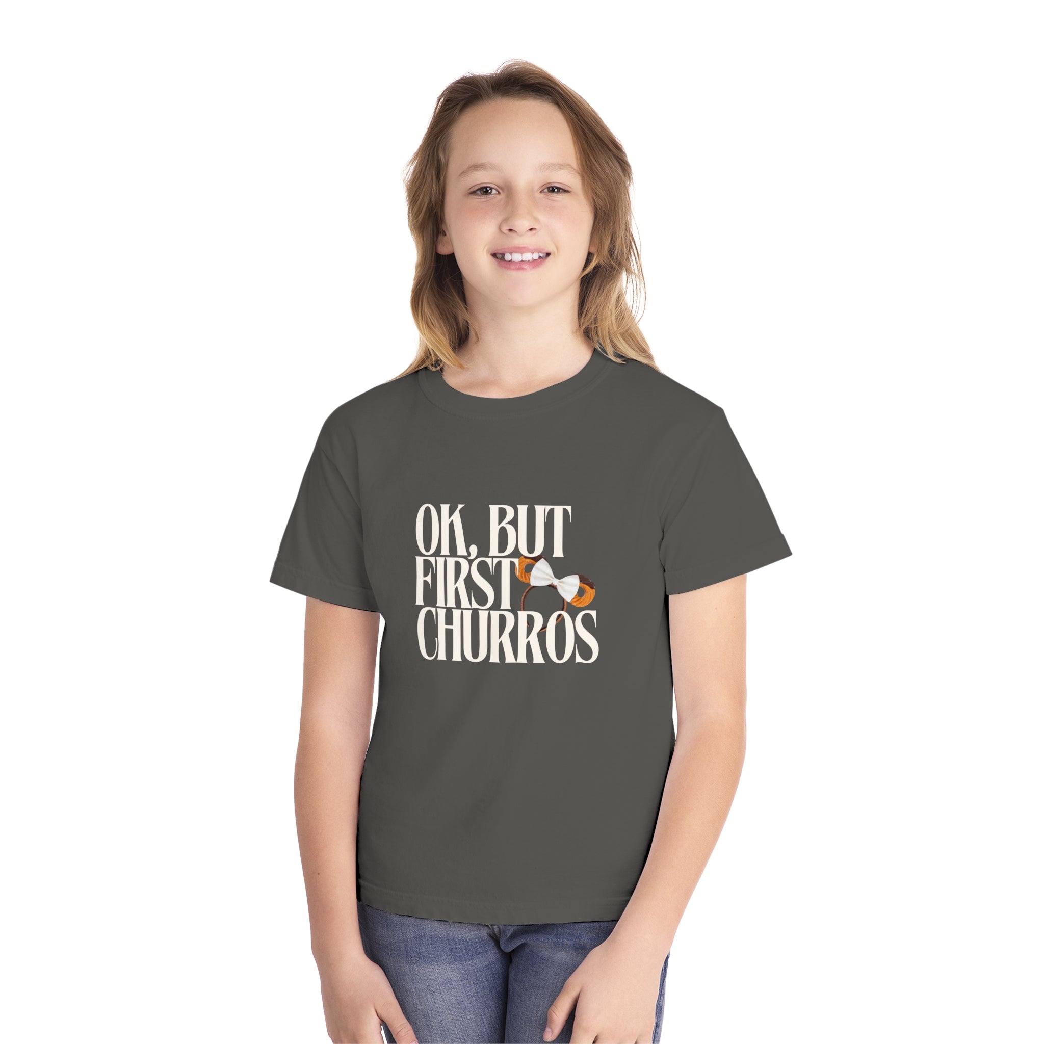 Disney Youth "OK, But First Churros" Tee