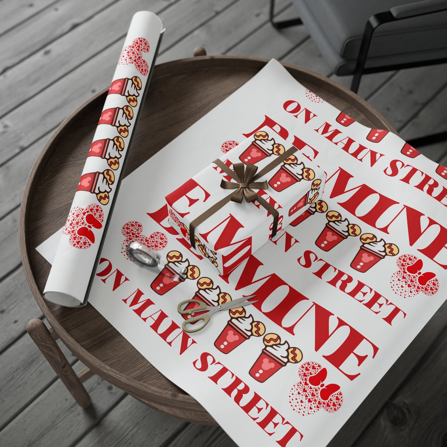 Be Mine On Main Street Valentines Wrapping Paper