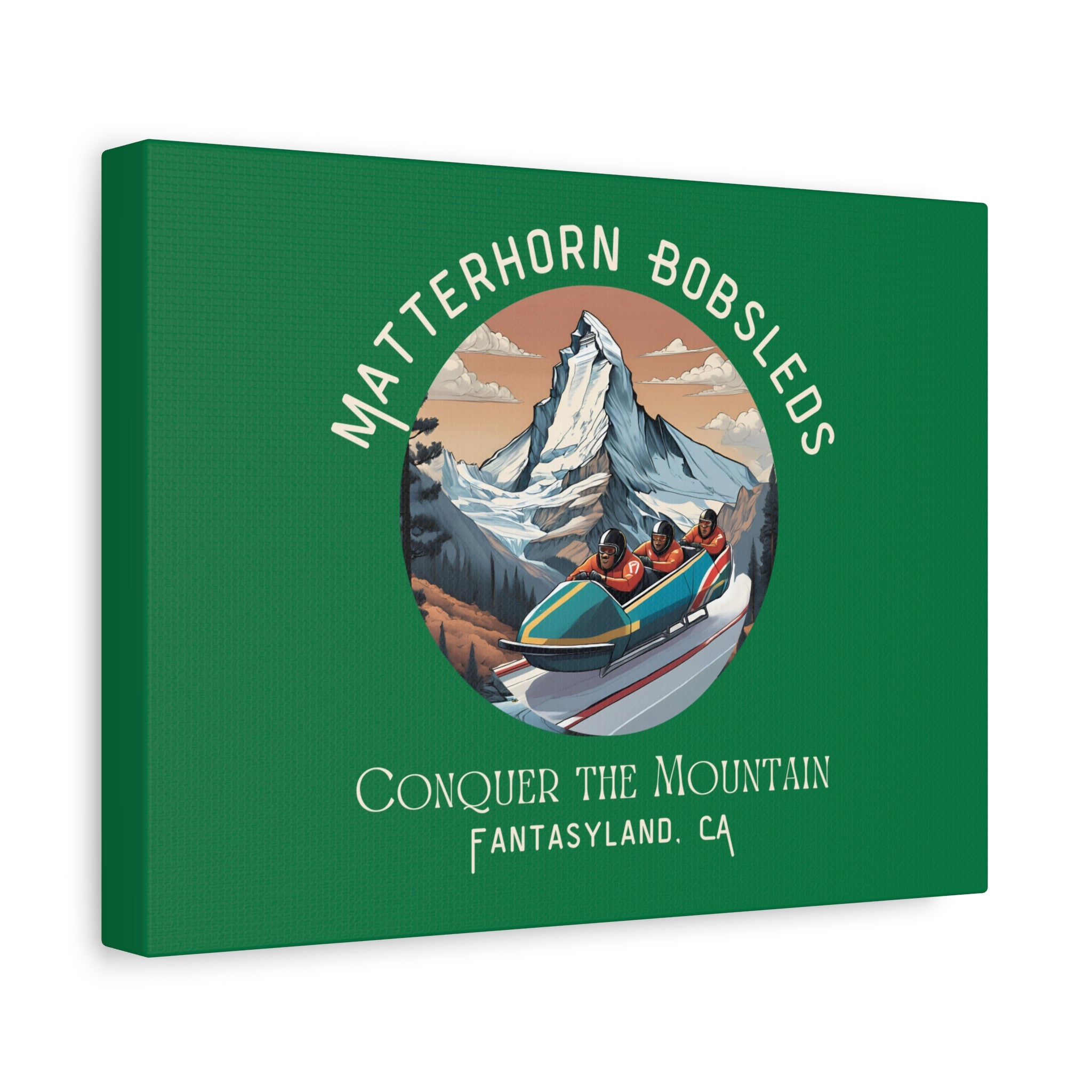 Matterhorn Bobsleds Matte Canvas, Stretched, 1.25"