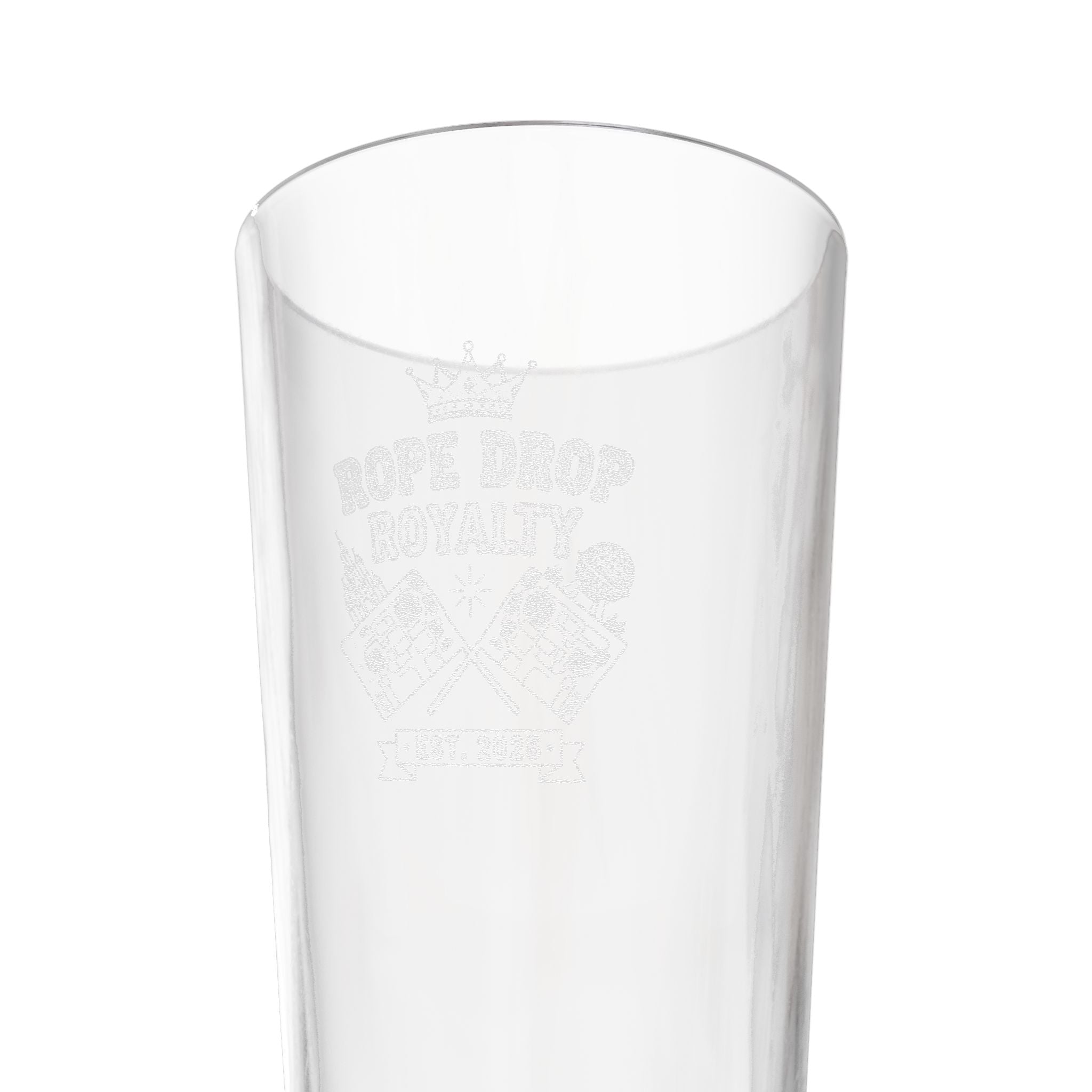 Rope Drop King 16oz Engraved Pint Glass