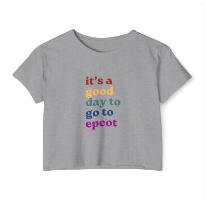 Crop Top, Epcot Inspired Festival Wear, Women's Disney Shirt, Subtle Disney Design, Good Day to go to Epcot, Epcot Theme Park Apparel