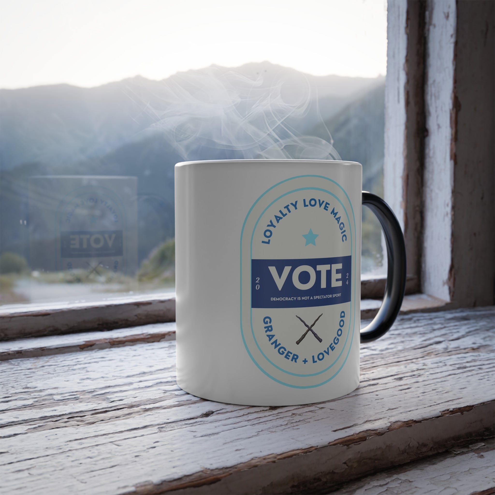 Vote Granger and Lovegood 11oz color changing coffee mug