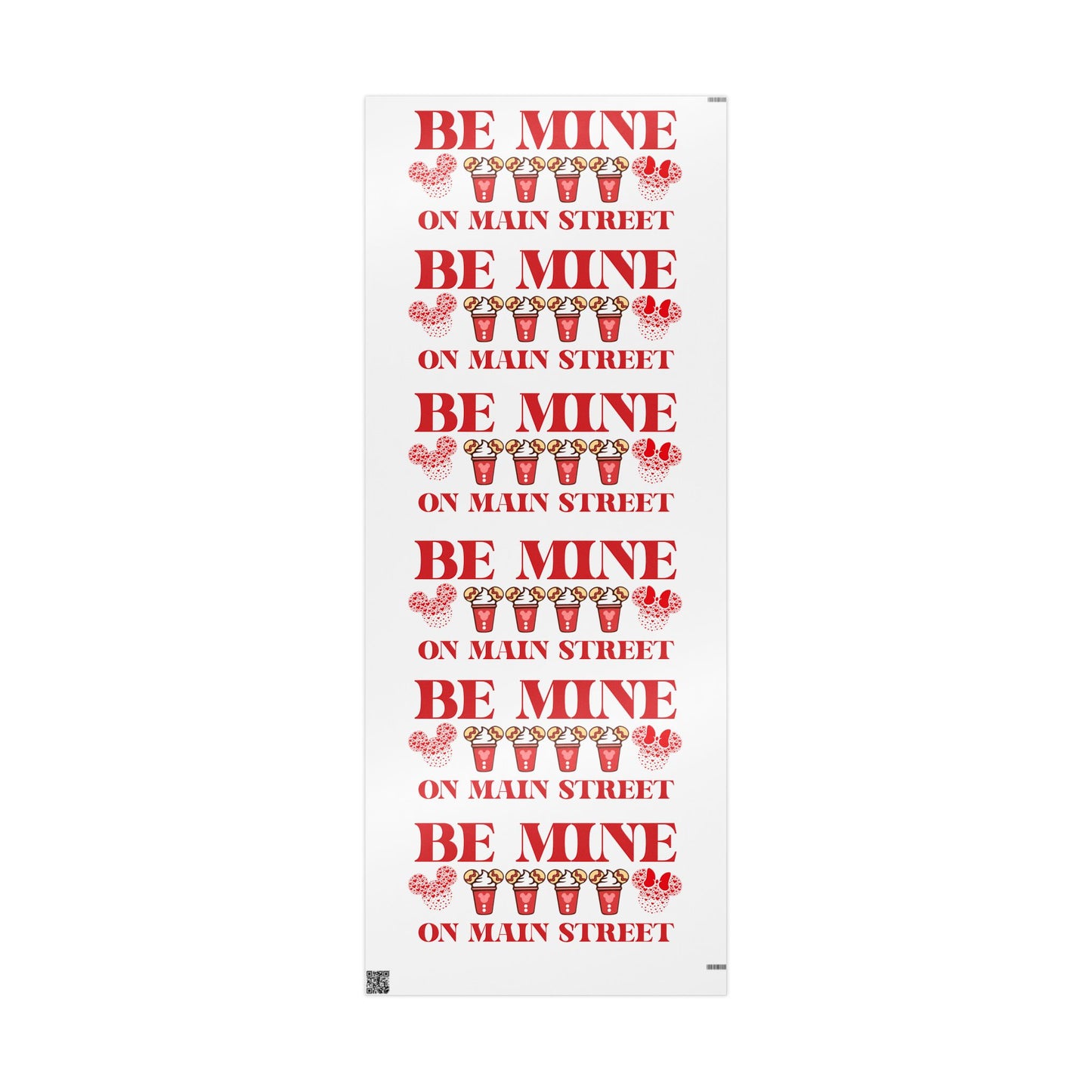 Be Mine On Main Street Valentines Wrapping Paper