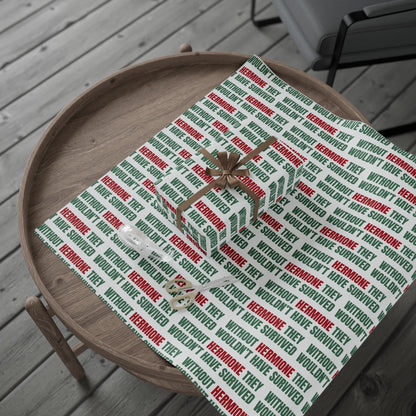 "Without Hermione They Wouldn't Have Survived" Holiday Wrapping Paper
