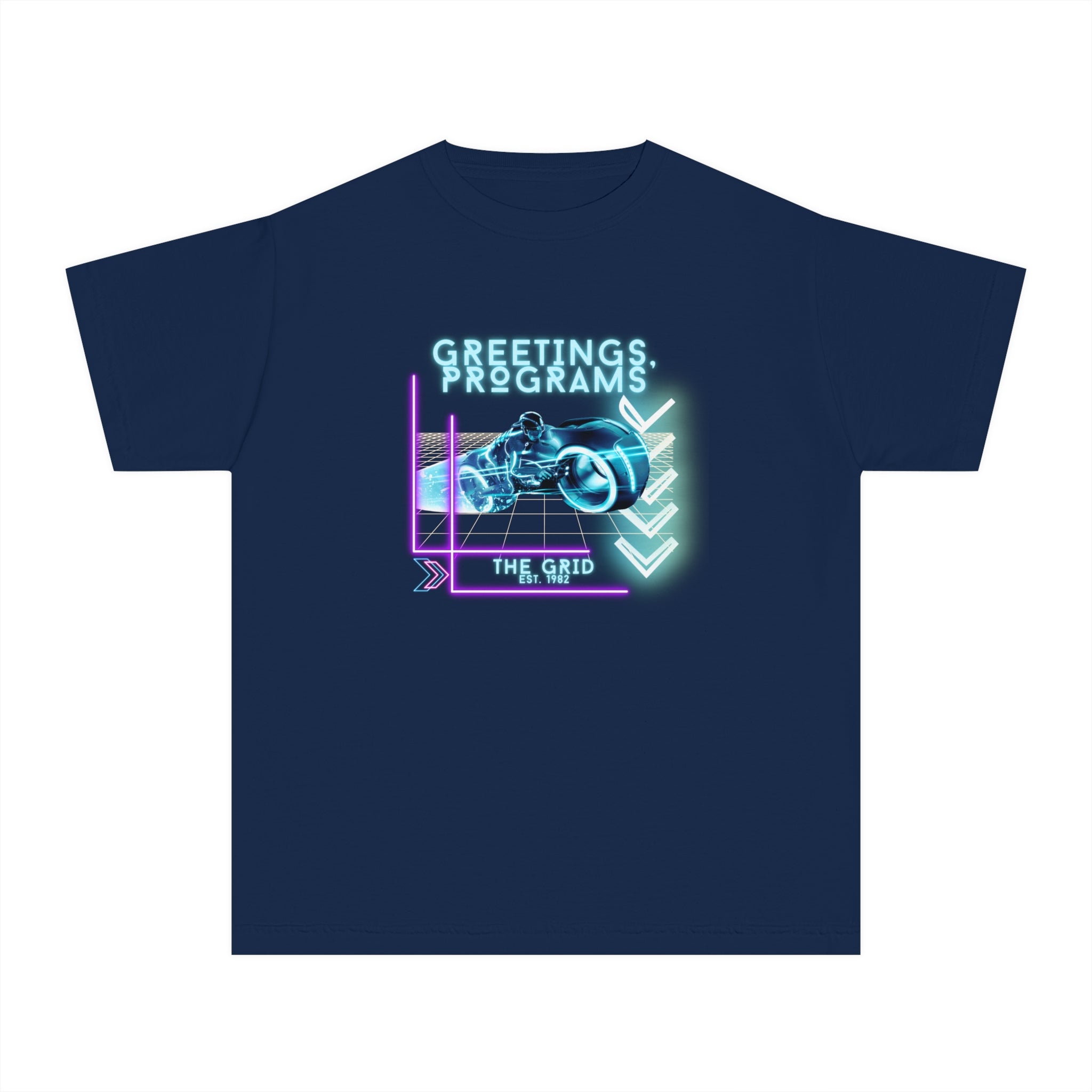 Youth Tee - Tron Greetings Programs Enter the Grid - Comfort Colors