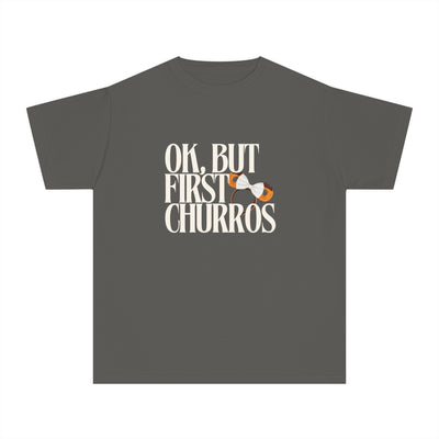 Disney Youth "OK, But First Churros" Tee