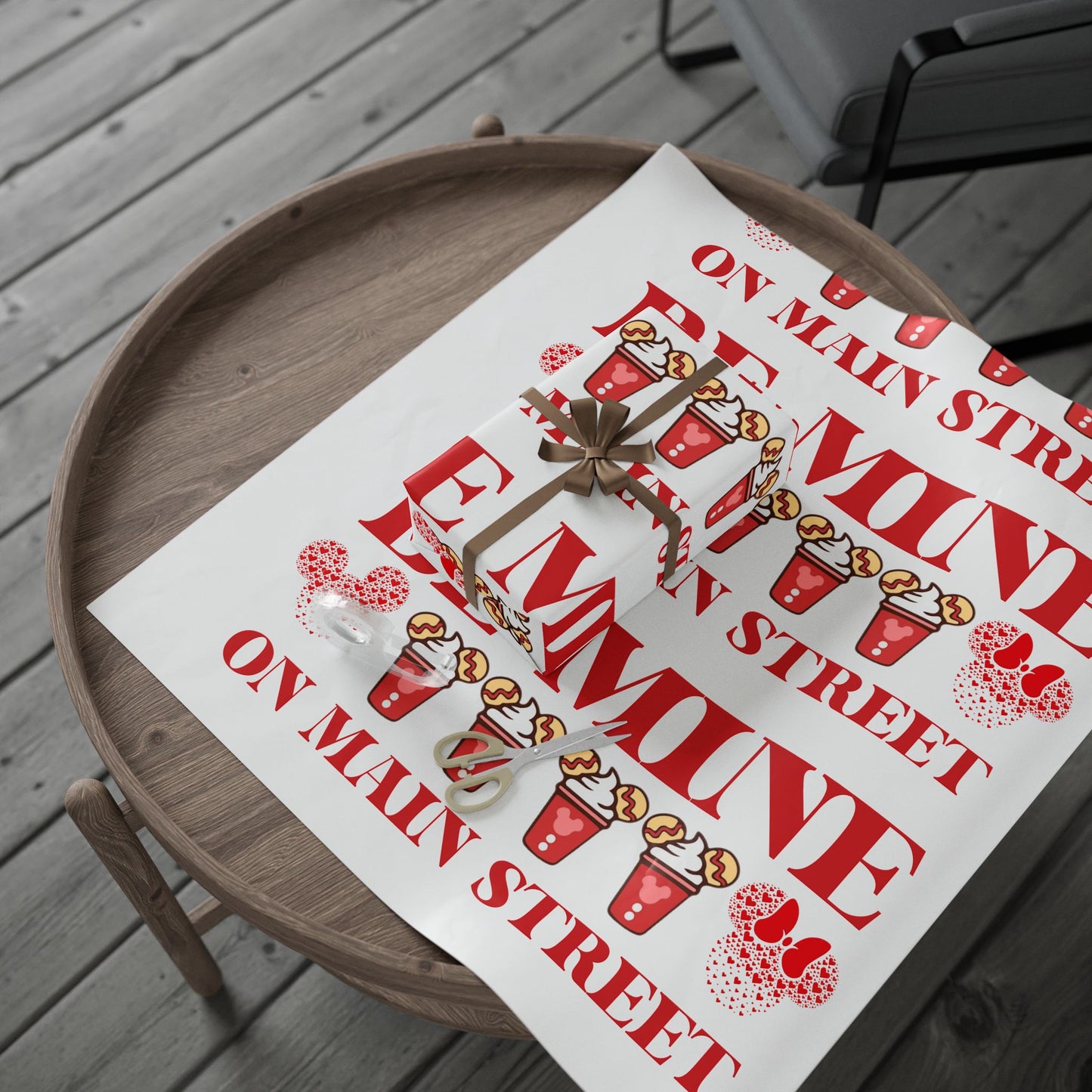 Be Mine On Main Street Valentines Wrapping Paper