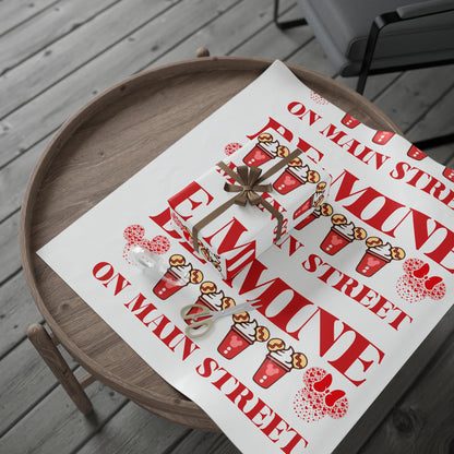 Be Mine On Main Street Valentines Wrapping Paper