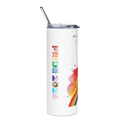Cinderella Castle Pride 2026 Stainless Steel Tumbler – 20oz Rainbow Disney‑Inspired Drinkware