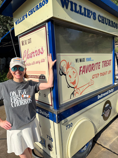 Subtle Disney Parks Garment-Dyed T-shirt - 'OK, But First Churros'