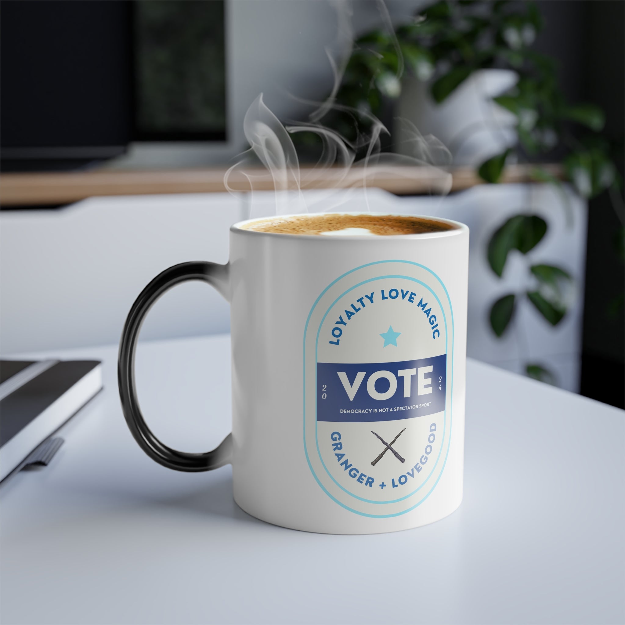 Vote Granger and Lovegood 11oz color changing coffee mug