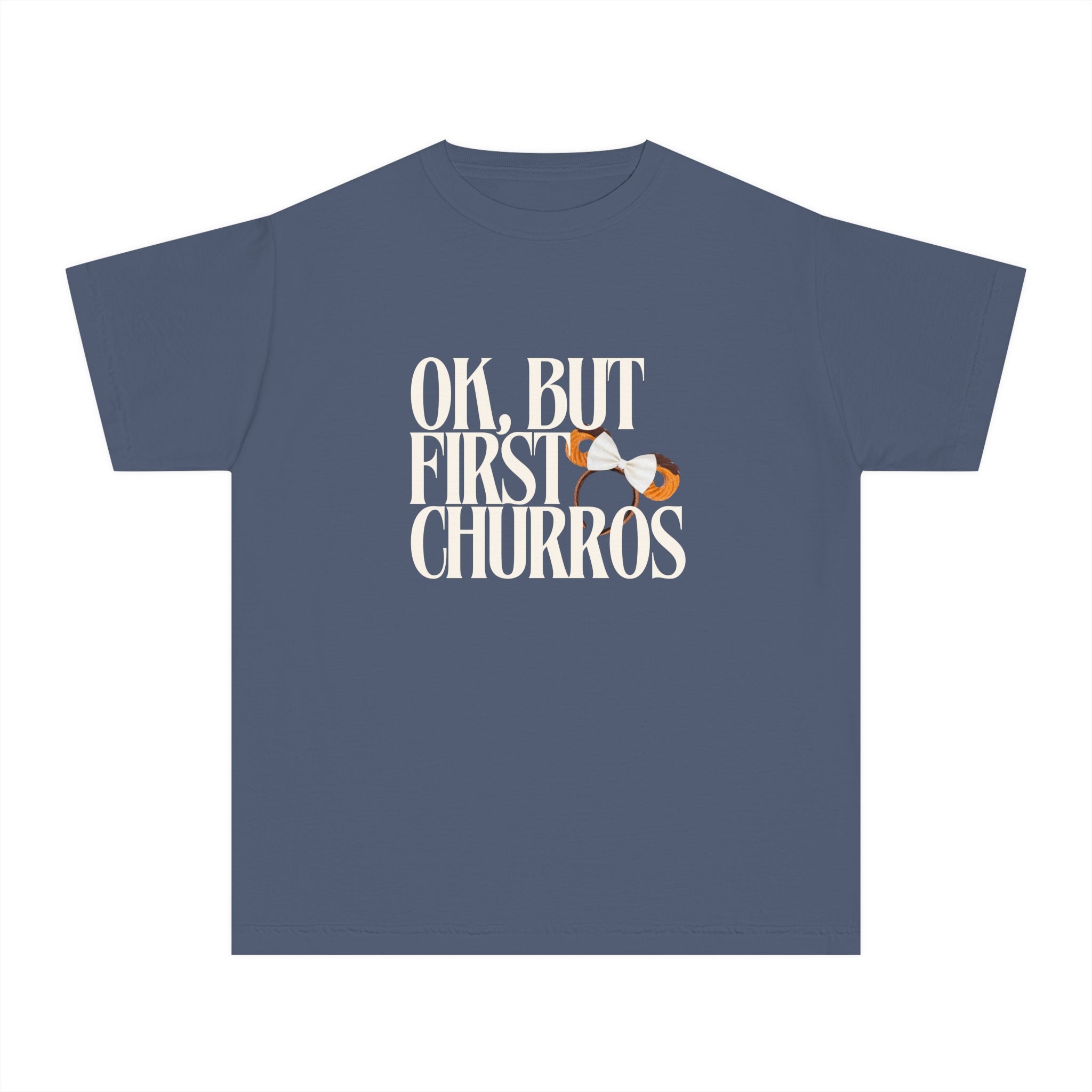 Disney Youth "OK, But First Churros" Tee
