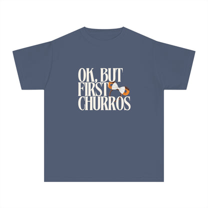 Disney Youth "OK, But First Churros" Tee