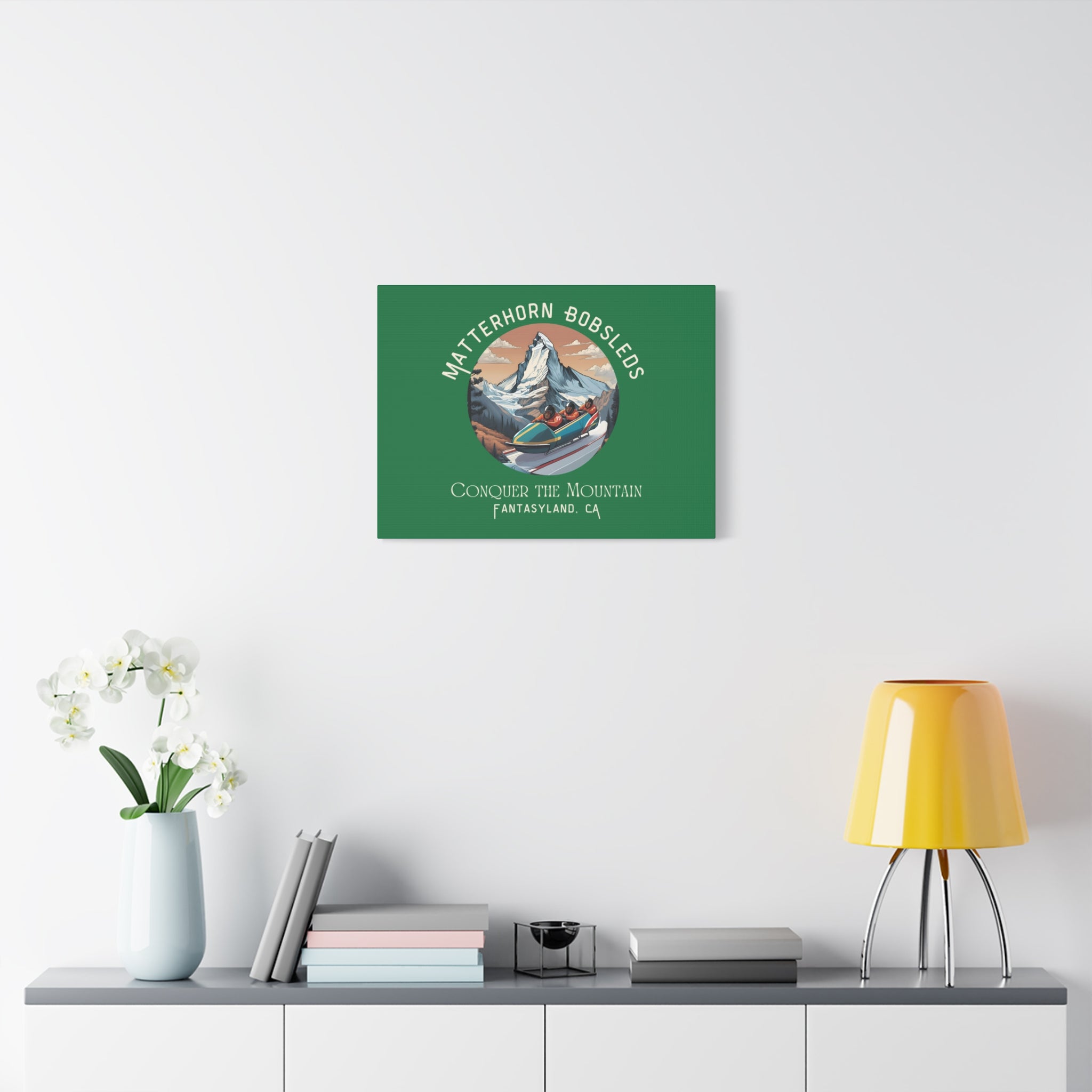 Matterhorn Bobsleds Matte Canvas, Stretched, 1.25"