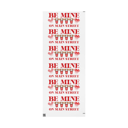 Be Mine On Main Street Valentines Wrapping Paper