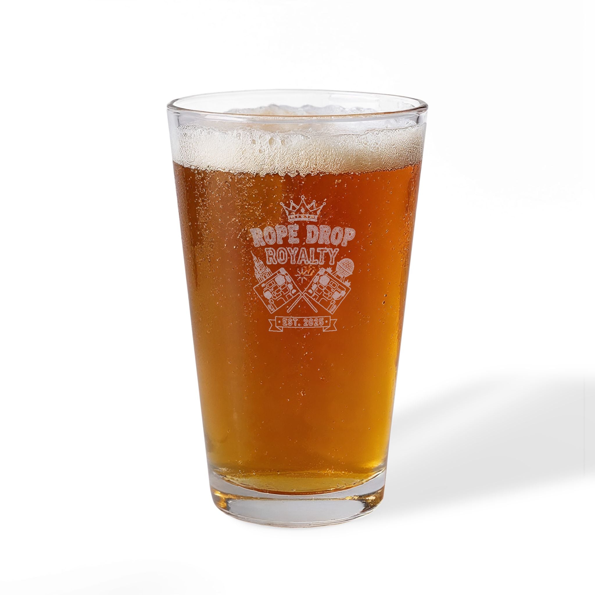 Rope Drop King 16oz Engraved Pint Glass