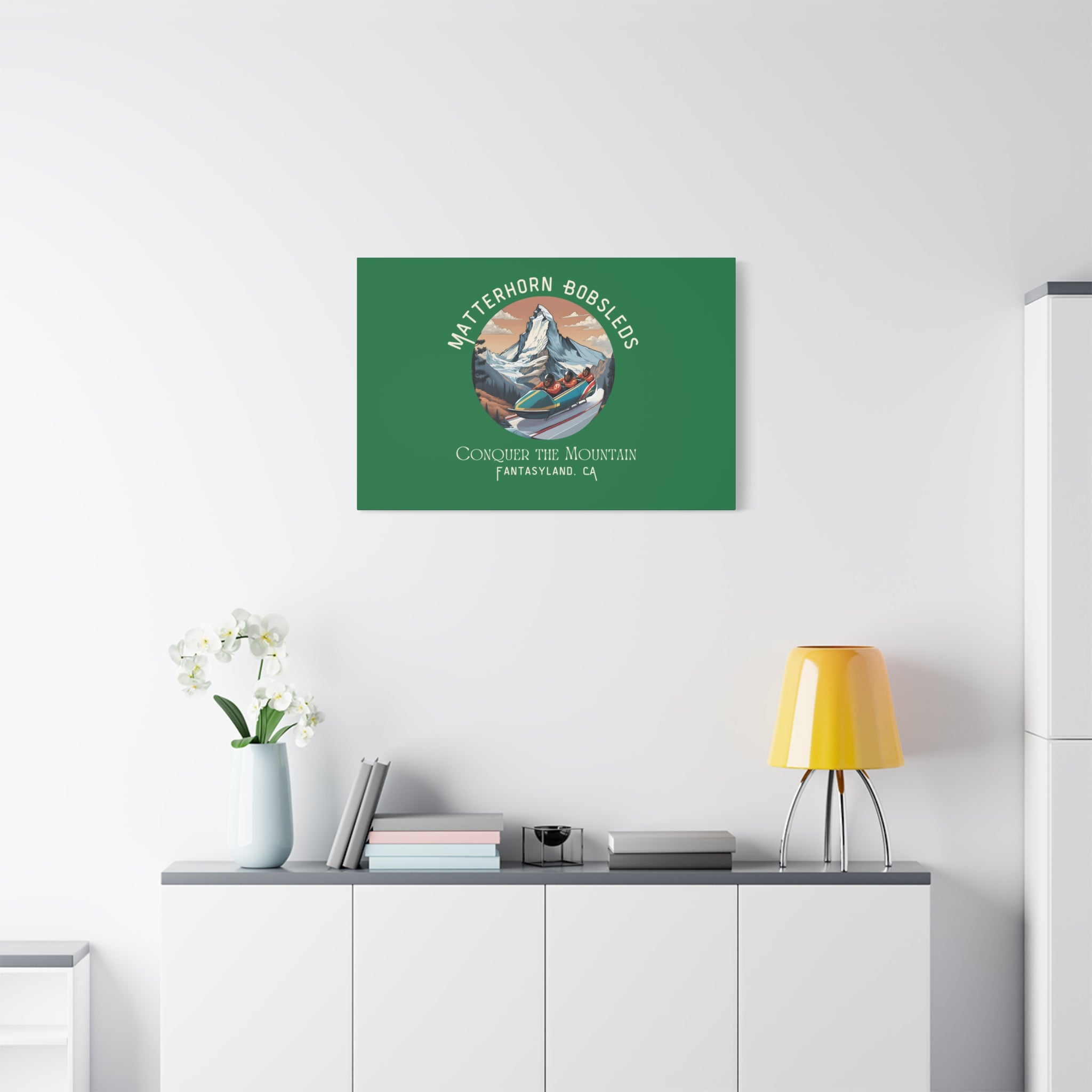 Matterhorn Bobsleds Matte Canvas, Stretched, 1.25"