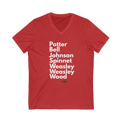 Gryffindor Lineup V-Neck Tee – Firebolt Edition