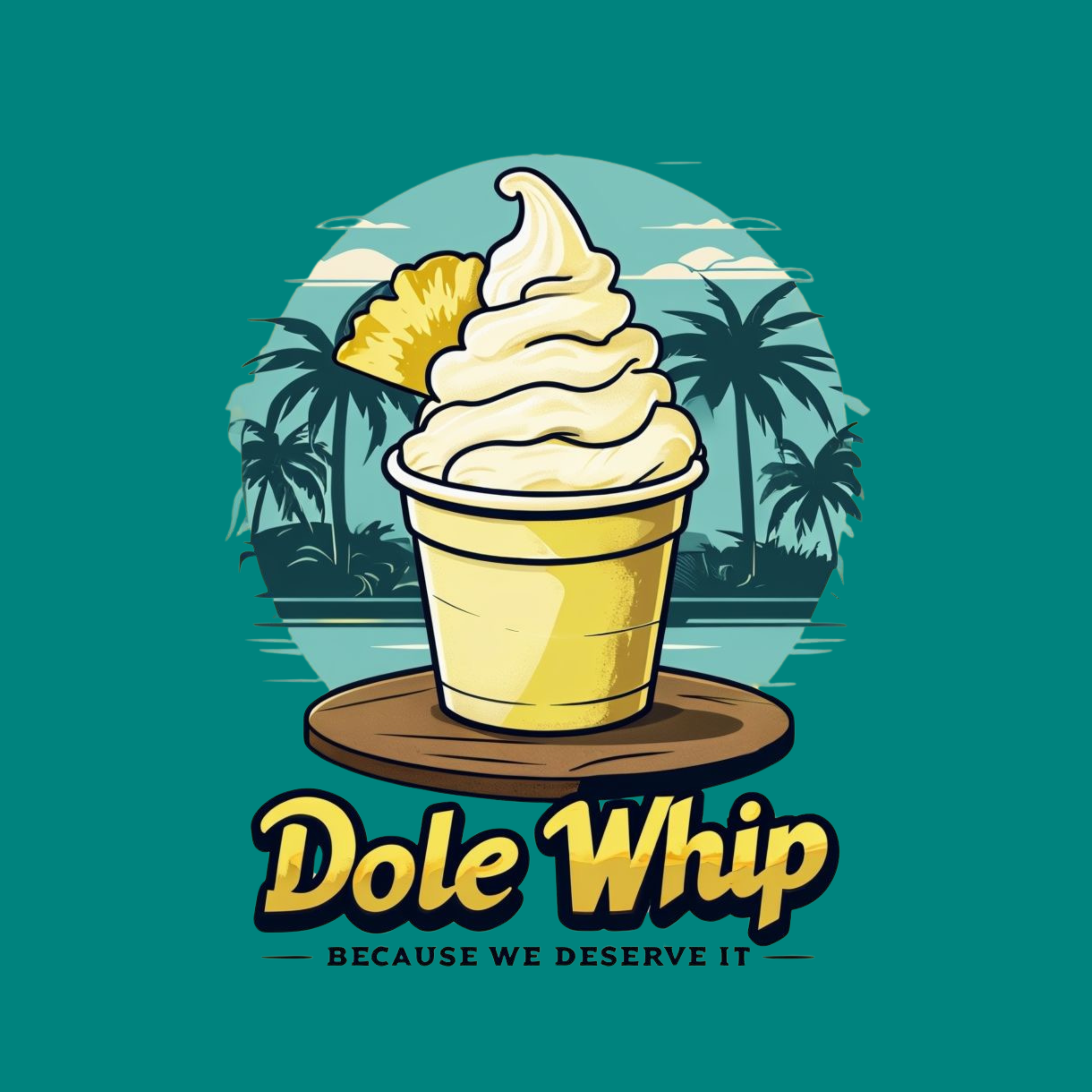 Dole whip hoodie logo teal