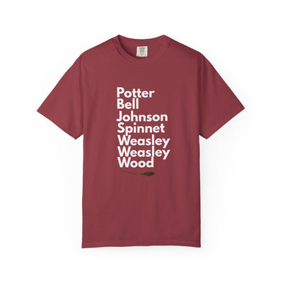 Gryffindor Quidditch Team Name Shirt