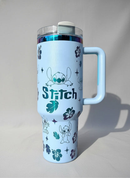 40oz Stainless Steel Tumbler with Handle - Insulated Travel Cup