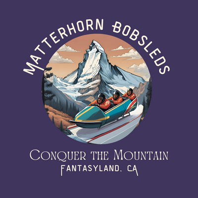 Matterhorn Bobsleds Purple Hooded Sweatshirt