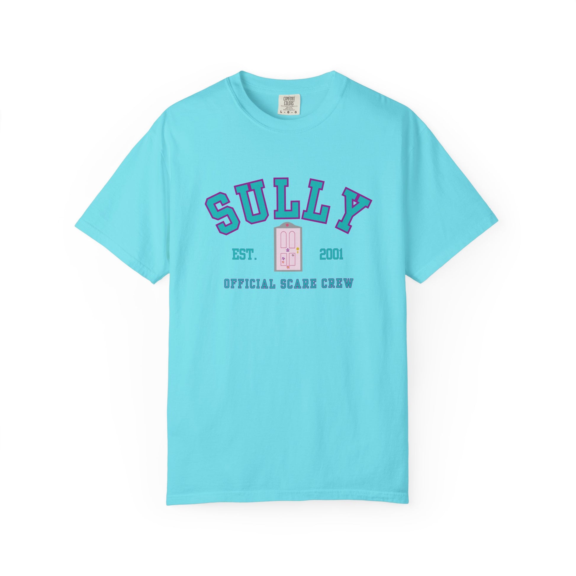 sully monsters inc shirt Subtle Pixar Monsters Inc. Sully Scare Crew T-Shirt Lagoon Blue / 2XL