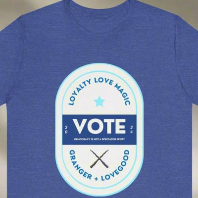 Vote Granger and Lovegood unisex adult t shirt wizarding world