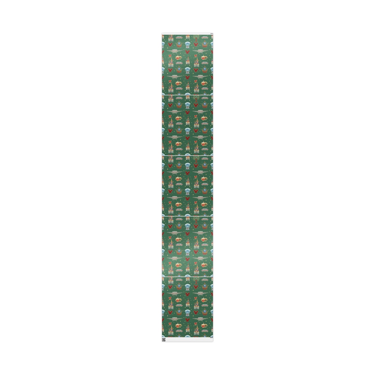 Green patterned product on a white background
