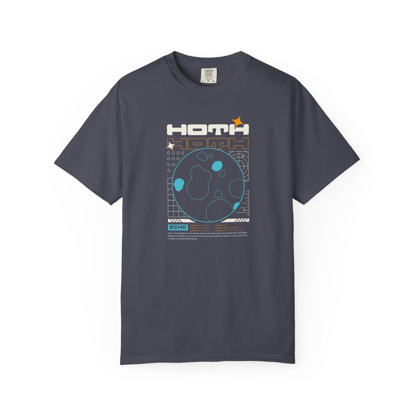 hoth star wars planet tee navy
