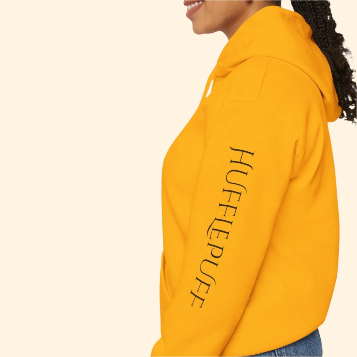 hufflepuff gold hoodie sleeve