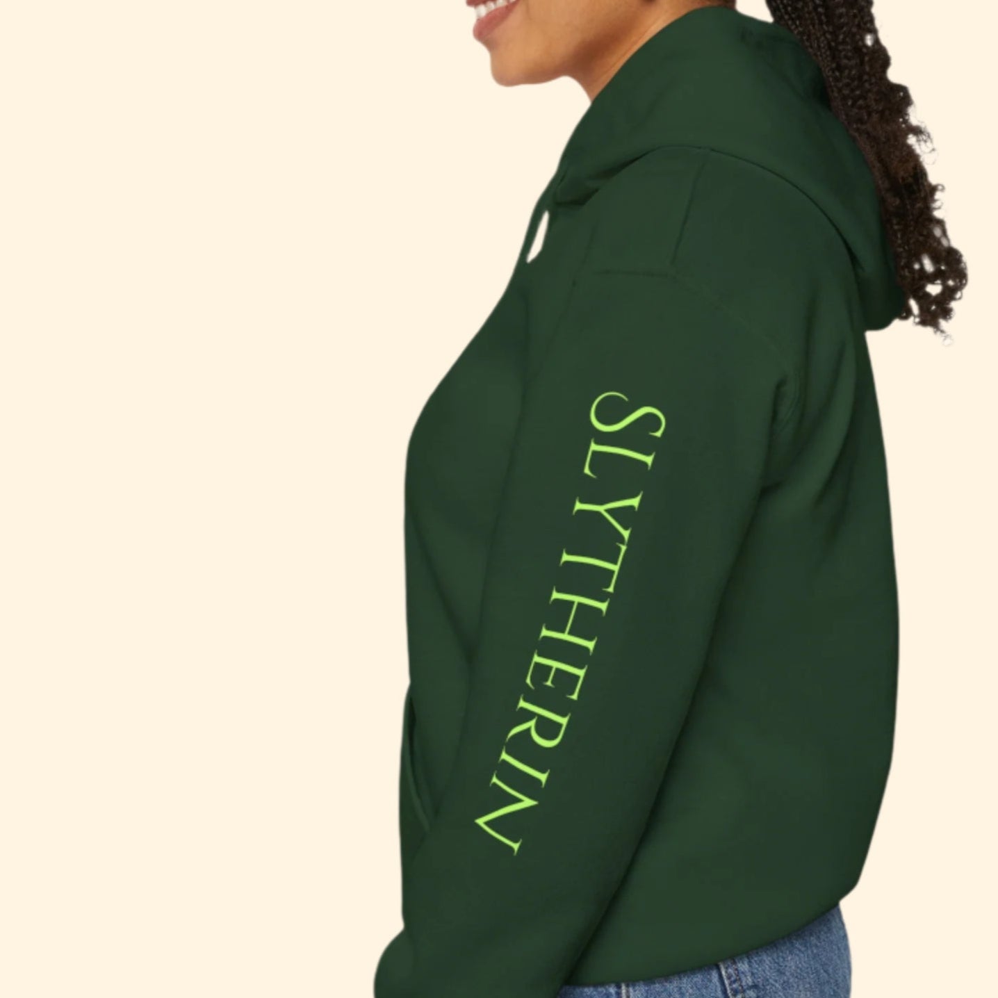 slytherin hoodie sleeve